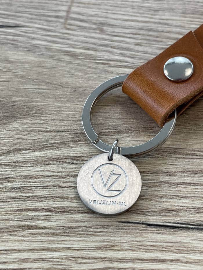 Sleutelhanger 'Live in Love' (cognac) - Afbeelding 3