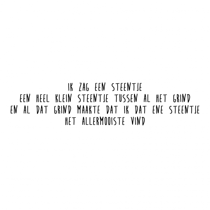 Ansichtkaart | Dat ene steentje